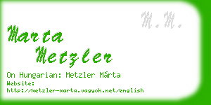 marta metzler business card